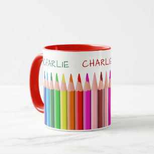 Farbstifte individuelle Name Tasse für Kinder