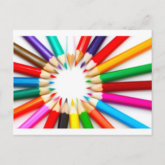 Farbstifte Postkarte