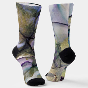 Farbstoffe und Goldalkohol Tinte Abstrakte Kunst Socken