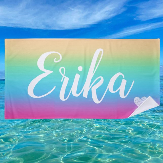 Farbstrandhandtuch des Regenbogens, Mitbewohner Strandtuch (Von Creator hochgeladen)