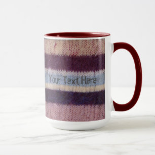 Farbstreifen aus Stricken Tasse