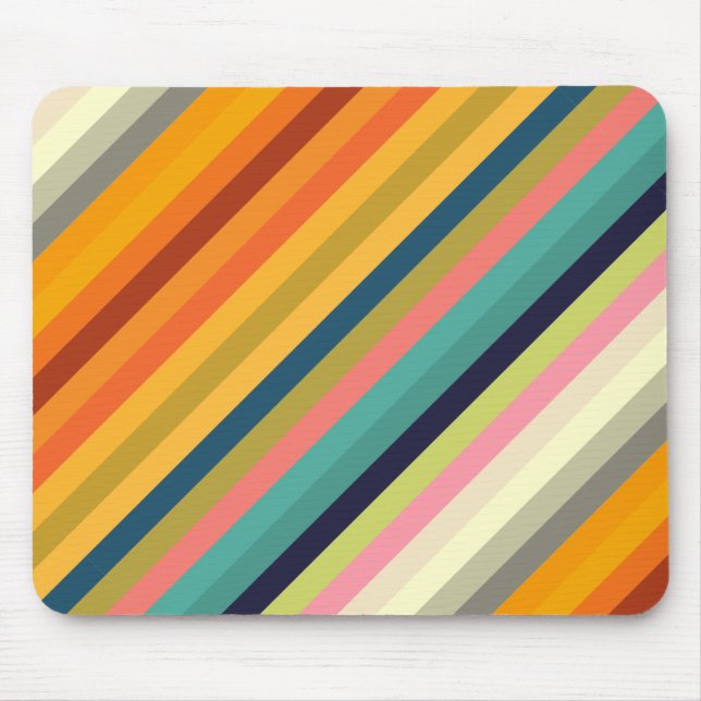 Farbstreifen farbige Pastellfarben 002 Mousepad (Vorne)