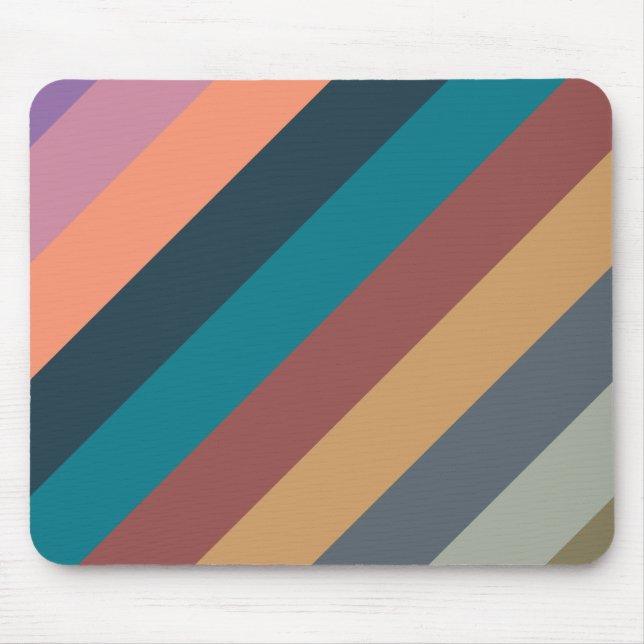 Farbstreifen farbige Pastellfarben Mousepad (Vorne)