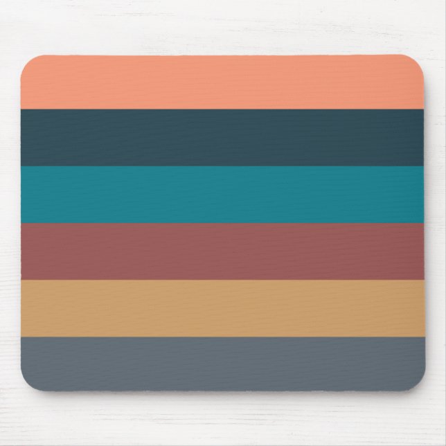 Farbstreifen farbige Pastellfarben Mousepad (Vorne)