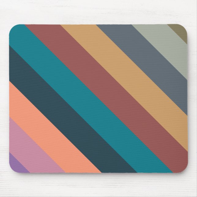 Farbstreifen farbige Pastellfarben Mousepad (Vorne)