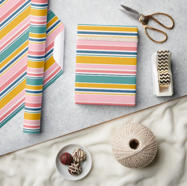 Farbstreifen für den Strand Geschenkpapier (Basteln)