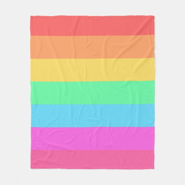 Farbstreifen für Pastell-Regenbogen Fleecedecke (Vorderseite)