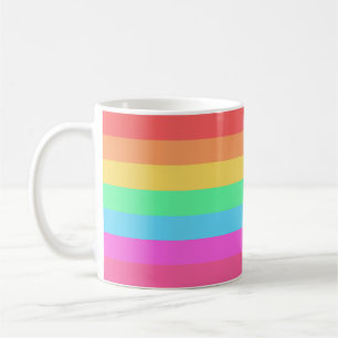 Farbstreifen für Pastell-Regenbogen Kaffeetasse