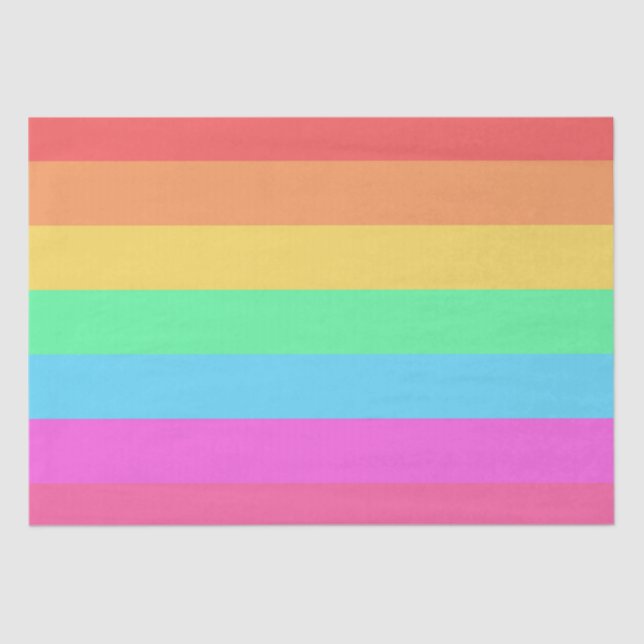 Farbstreifen für Pastell-Regenbogen Seidenpapier (Vorderseite)