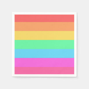Farbstreifen für Pastell-Regenbogen Serviette