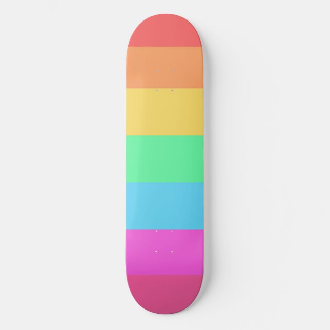 Farbstreifen für Pastell-Regenbogen Skateboard (Vorderseite)