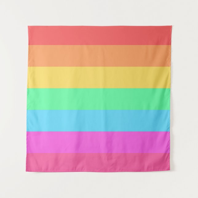 Farbstreifen für Pastell-Regenbogen Wandteppich (Vorderseite)