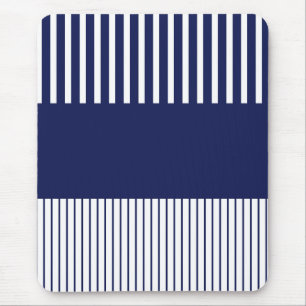 Farbstreifen für Pop - Blau und Weiß Mousepad