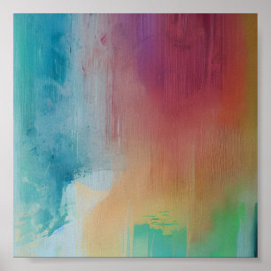 Farbstreifen in gedämpften Tönen Poster