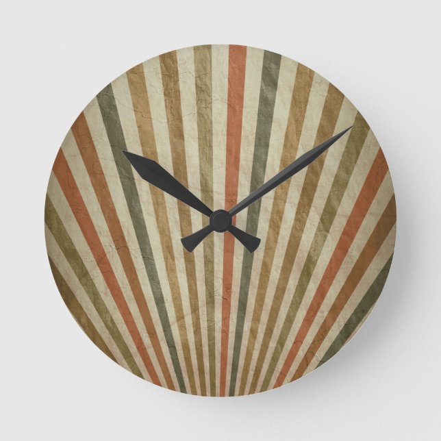 FARBSTREIFEN MUSTARD YELLOW AVOCADO G RUNDE WANDUHR (Vorderseite)