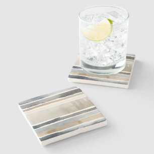 Farbstreifen neutrale Farben Steinuntersetzer