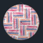 Farbstreifen Pinselstriche Muster Dartscheibe<br><div class="desc">Entworfen von Dream Big Digital Design</div>