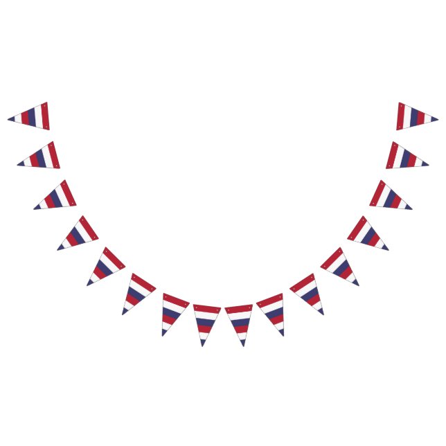 Farbstreifen - Rotes Blau Wimpelkette (Alle)