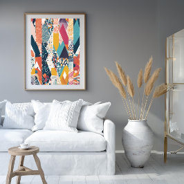 Farbstreifen Überdruckplakat Poster