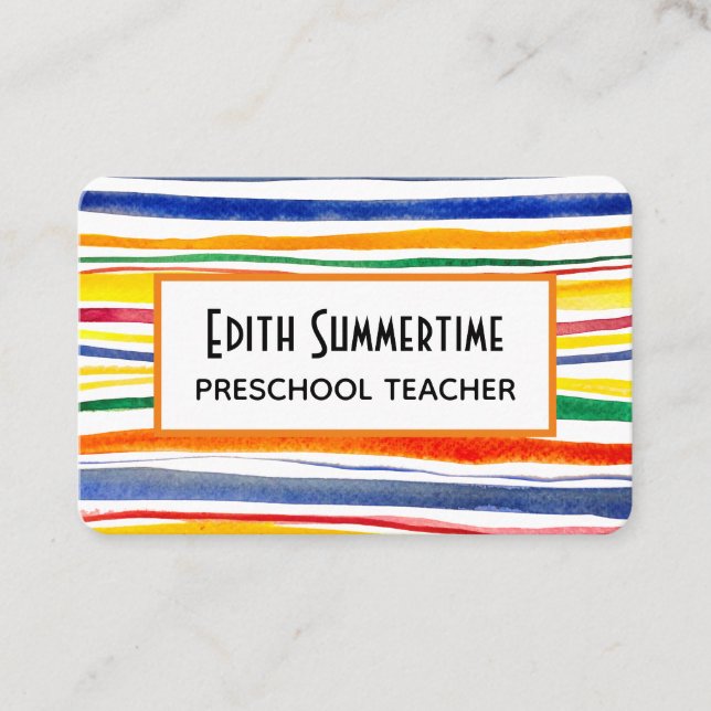 Farbstreifen Visitenkarte (Vorderseite)