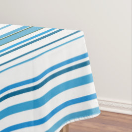 Farbstreifen von blau bis weiß tischdecke