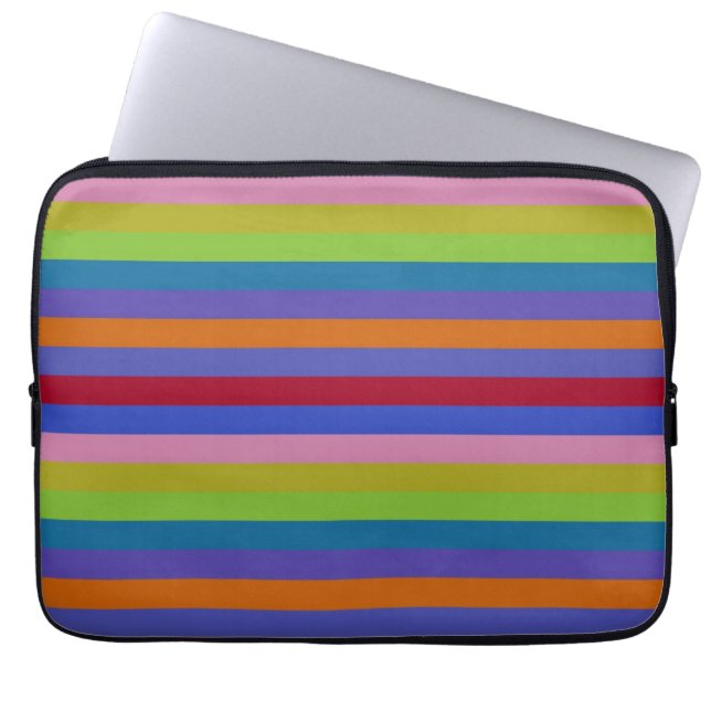 Farbstreifenmuster 7 laptopschutzhülle (Vorderseite)