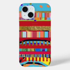 Farbstreifenmuster iPhone 15 Hülle
