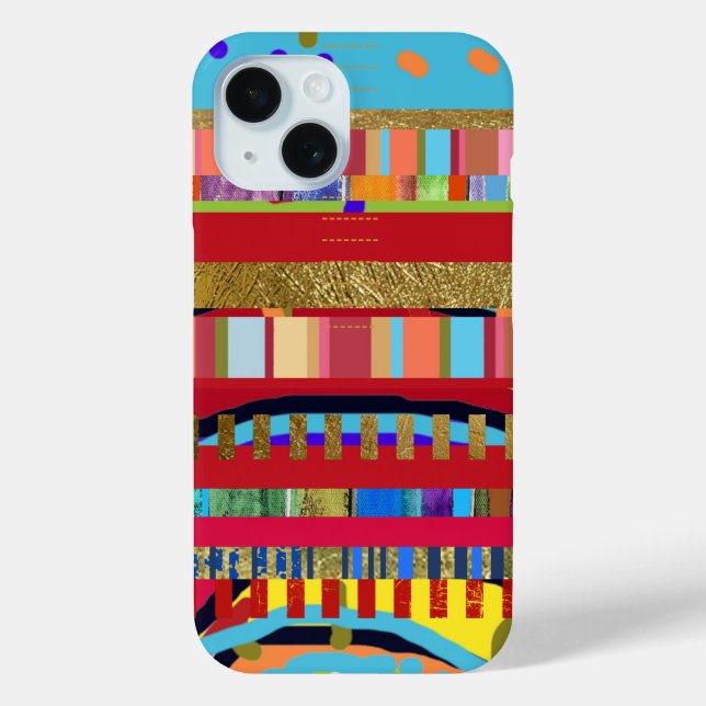 Farbstreifenmuster Case-Mate iPhone Hülle (Rückseite)