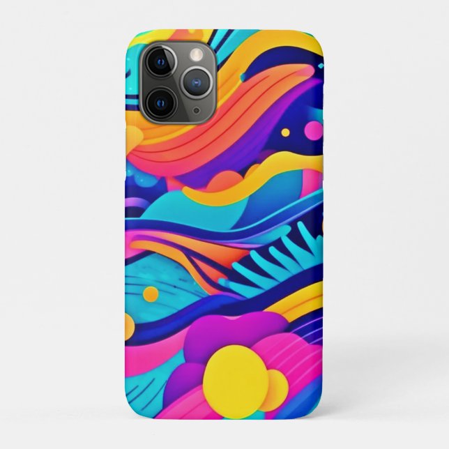 Farbströme: Ein dynamischer Fluss lebendiger Farbe Case-Mate iPhone Hülle (Rückseite)