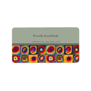 Farbstudie durch Wassily Kandinsky Adressaufkleber