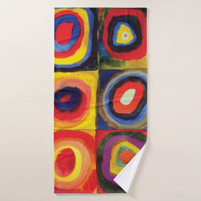 Farbstudie durch Wassily Kandinsky Badehandtuch (Badehandtuch)