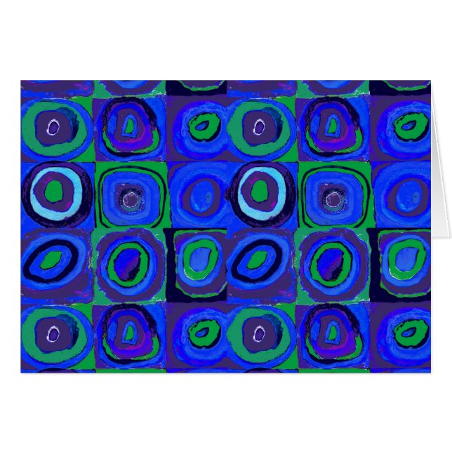 Farbstudie Quadrate Quadrate Blau Kreise (Vorderseite (Horizontal))