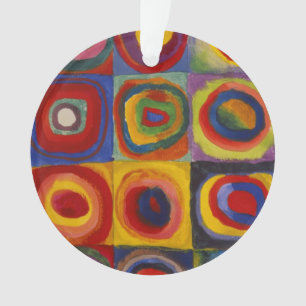 Farbstudie über Quadrat-Kreise von Kandinsky Ornament