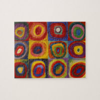 Farbstudie über Quadrat-Kreise von Kandinsky