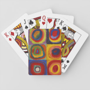 Farbstudie über Quadrat-Kreise von Kandinsky Spielkarten