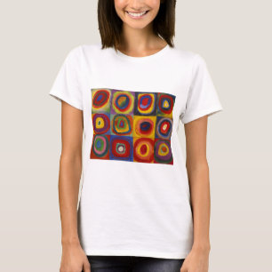 Farbstudie über Quadrat-Kreise von Kandinsky T-Shirt