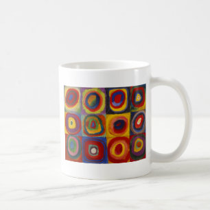 Farbstudie über Quadrat-Kreise von Kandinsky Tasse
