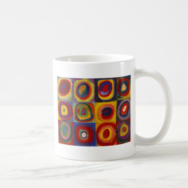 Farbstudie über Quadrat-Kreise von Kandinsky Tasse (Rechts)