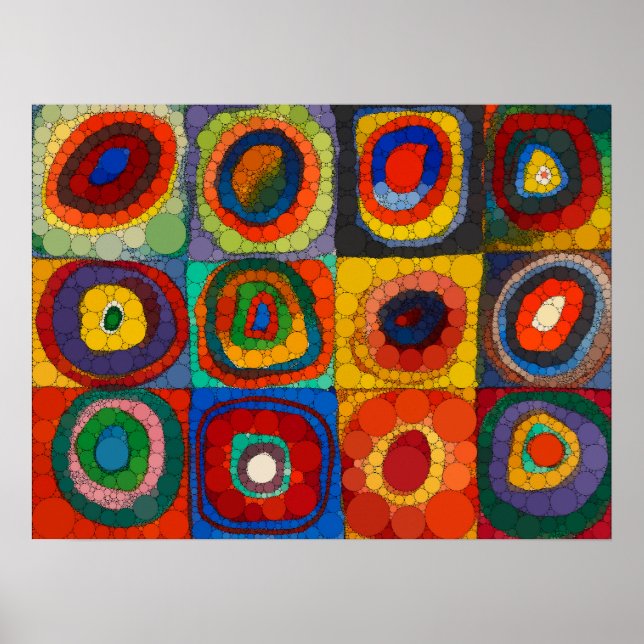 Farbstudie, Unendlichkeitspunkte von Wassily Kandi Poster (Vorne)