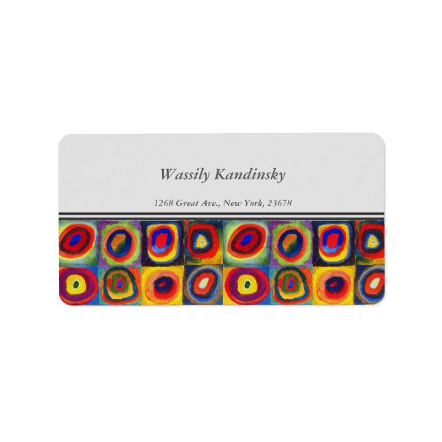 Farbstudie von Wassily Kandinsky Adressaufkleber (Vorne)