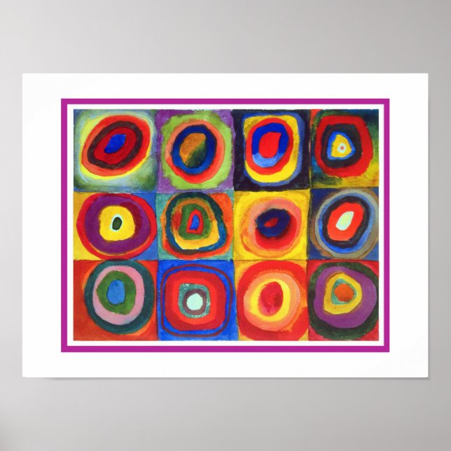 Farbstudie von Wassily Kandinsky Poster (Vorne)