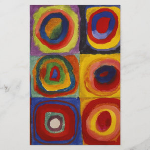 Farbstudie zu den Quadratzunden Briefpapier