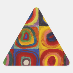 Farbstudie zu den Quadratzunden Dreieckiger Aufkleber