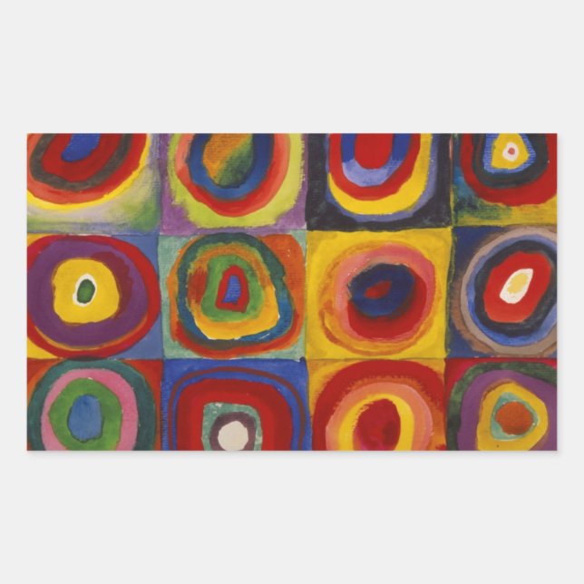 Farbstudie zu den Quadratzunden Rechteckiger Aufkleber (Vorderseite)