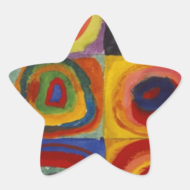 Farbstudie zu den Quadratzunden Stern-Aufkleber (Vorderseite)