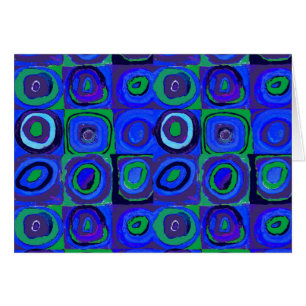 Farbstudien Quadrate Squares Blue Circles