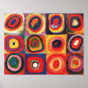 Farbstudium Quadrat - farbige Kunst Poster