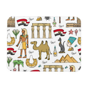 Farbsymbole von Ägypten-Muster Magnet