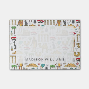 Farbsymbole von Ägypten-Muster Post-it Klebezettel