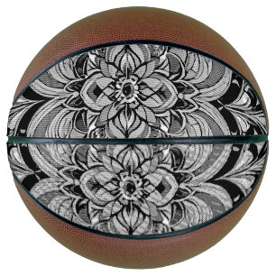 Farbsymphonie Mandala – Kräftige psychedelische Bl Basketball